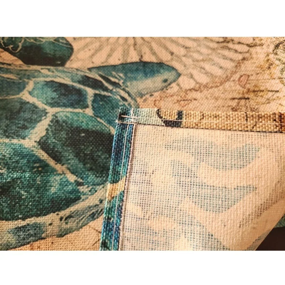 Beach Placemats Sea Turtle Table Decor 8pc Nautical Coastal Dining Decorations